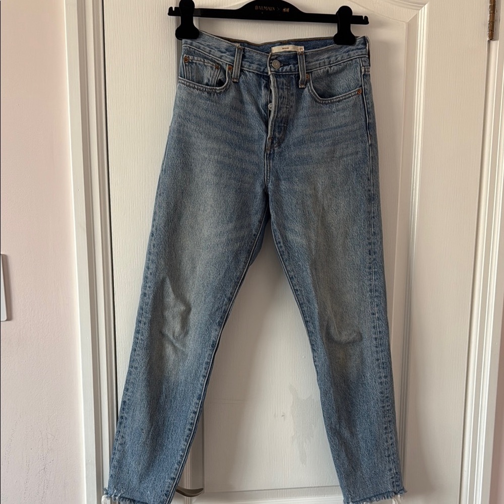 Classic Blue Denim Levi Wedgie Jeans